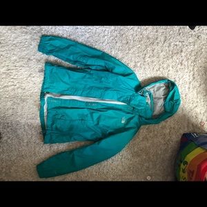 Aqua North Face Raincoat